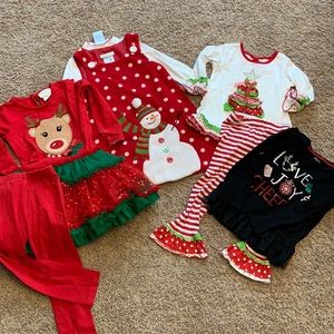 4T Girls Christmas Outfit Bundle